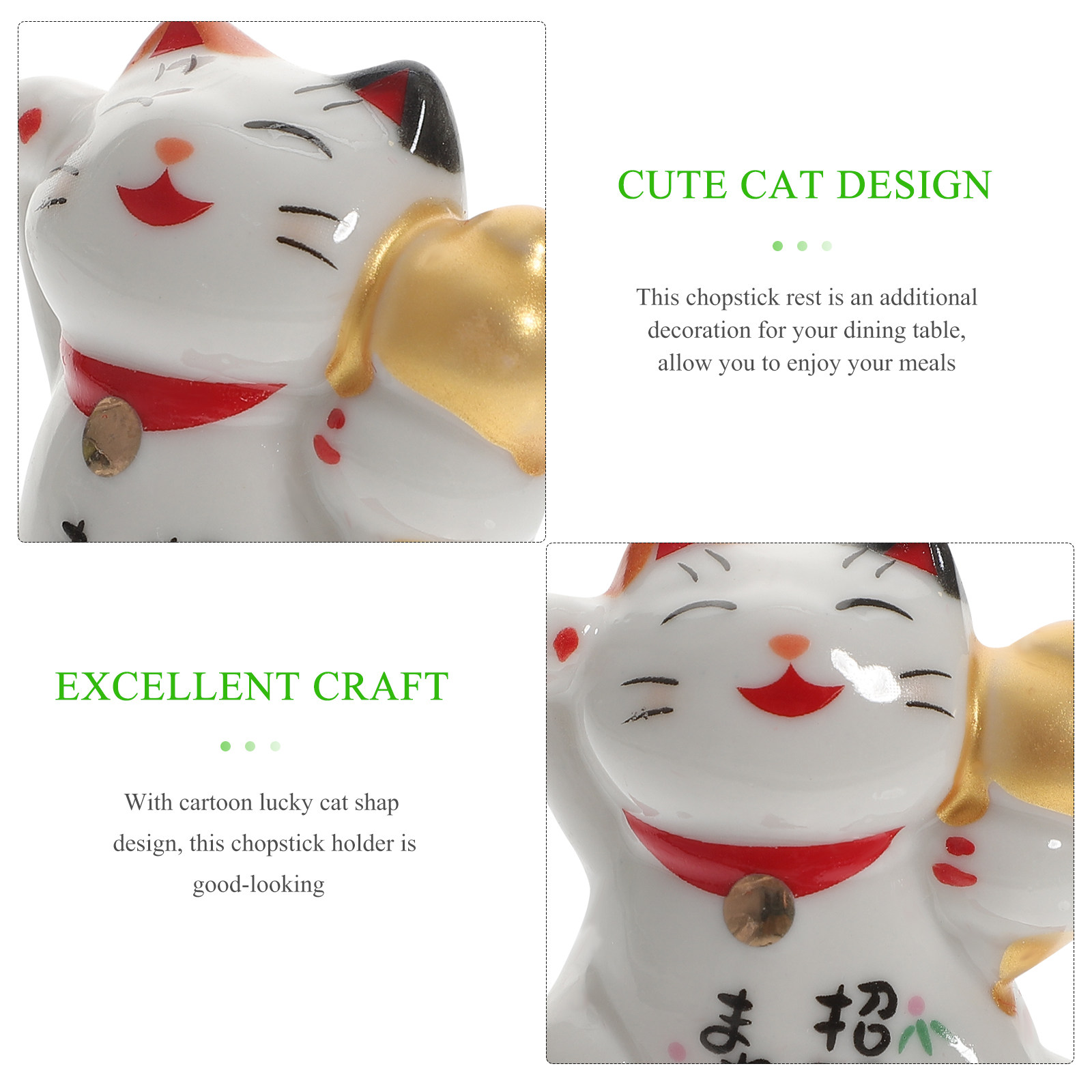 Ornamen Patung Kucing Keramik  - Chopstick Rest Ceramic ulasan dan harga