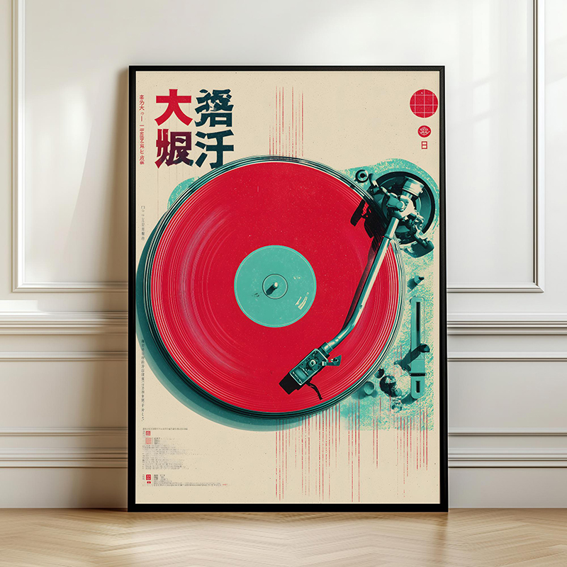 Poster Musik Retro Piringan Hi - Japanese Lifestyle Gifts ulasan dan harga