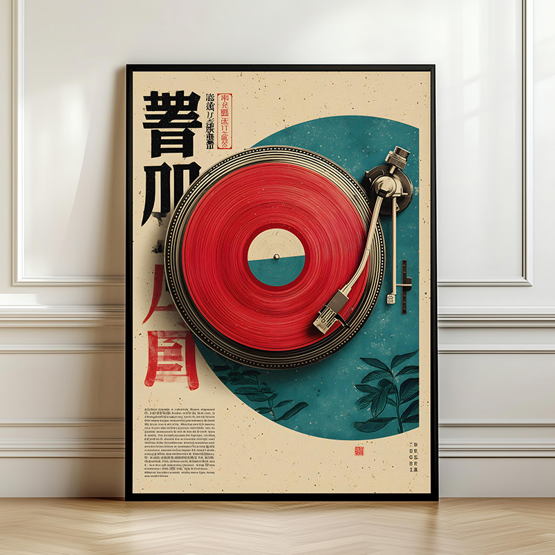 Poster Musik Retro Piringan Hi - Japanese Lifestyle Gifts ulasan dan harga