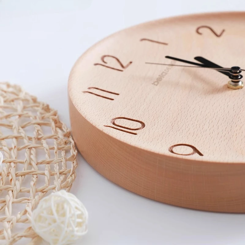 Jam Dinding Warna Kayu Gaya Je - Japanese Minimalist Lifestyle ulasan dan harga