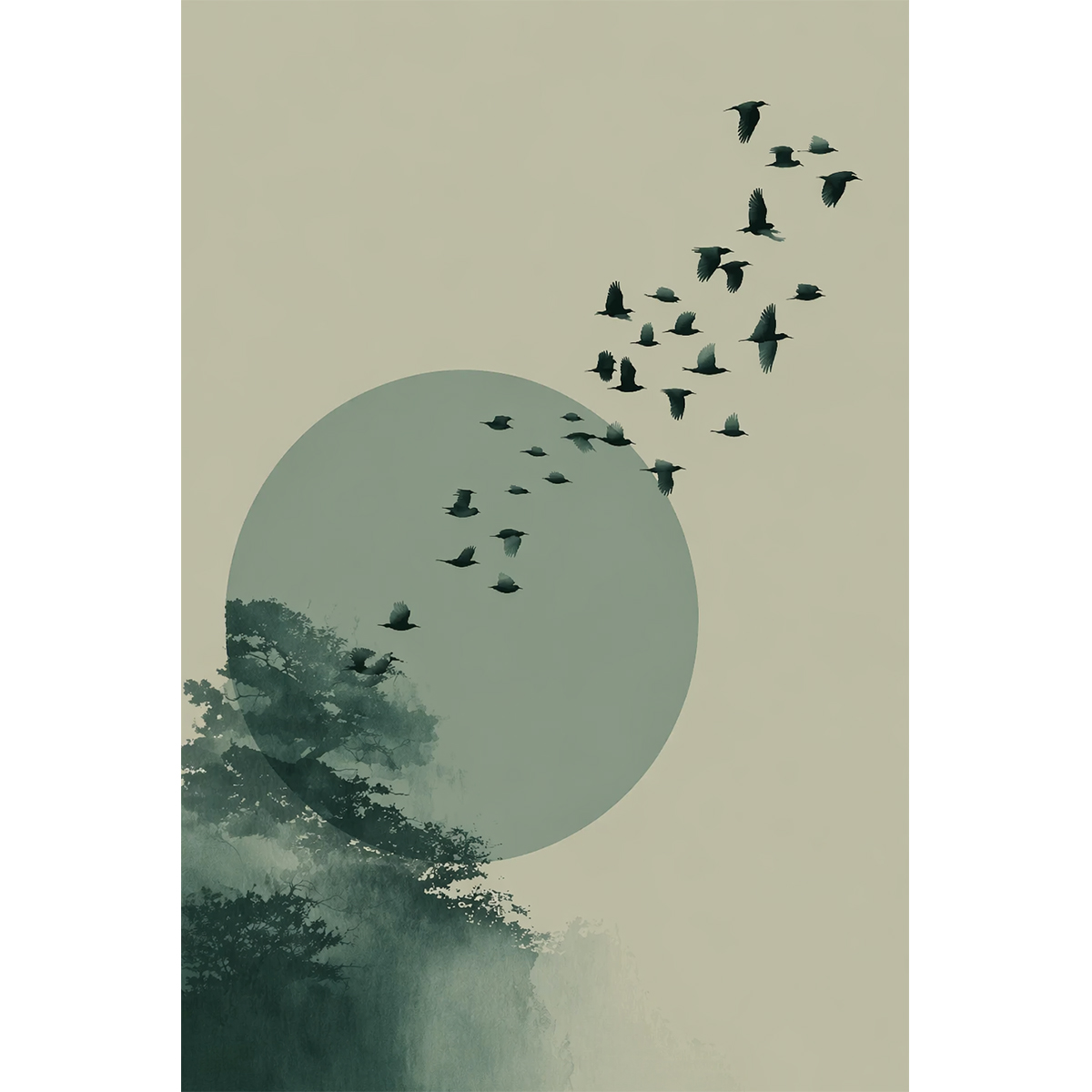 1 Buah Poster Gaya Wabi-sabi M - Japanese Minimalist Lifestyle ulasan dan harga